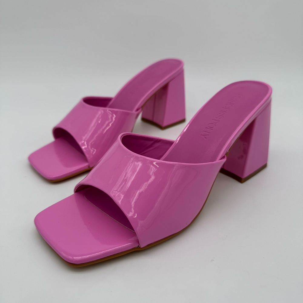 Princess Polly Sunset Boulevard Pink Heel Sandal Size 7